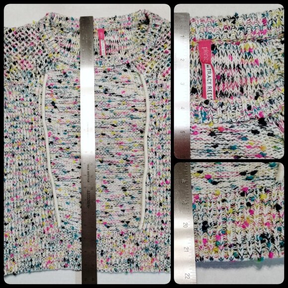 S Plenty by Tracy Reese Kittiwake Rainbow Confetti Slub Anthropologie 3/4 Sleeve - Picture 8 of 10